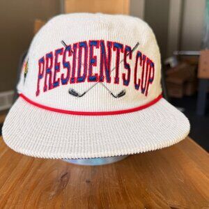Men's Barstool Golf Cream Presidents Cup Corduroy Coachella Snapback Hat